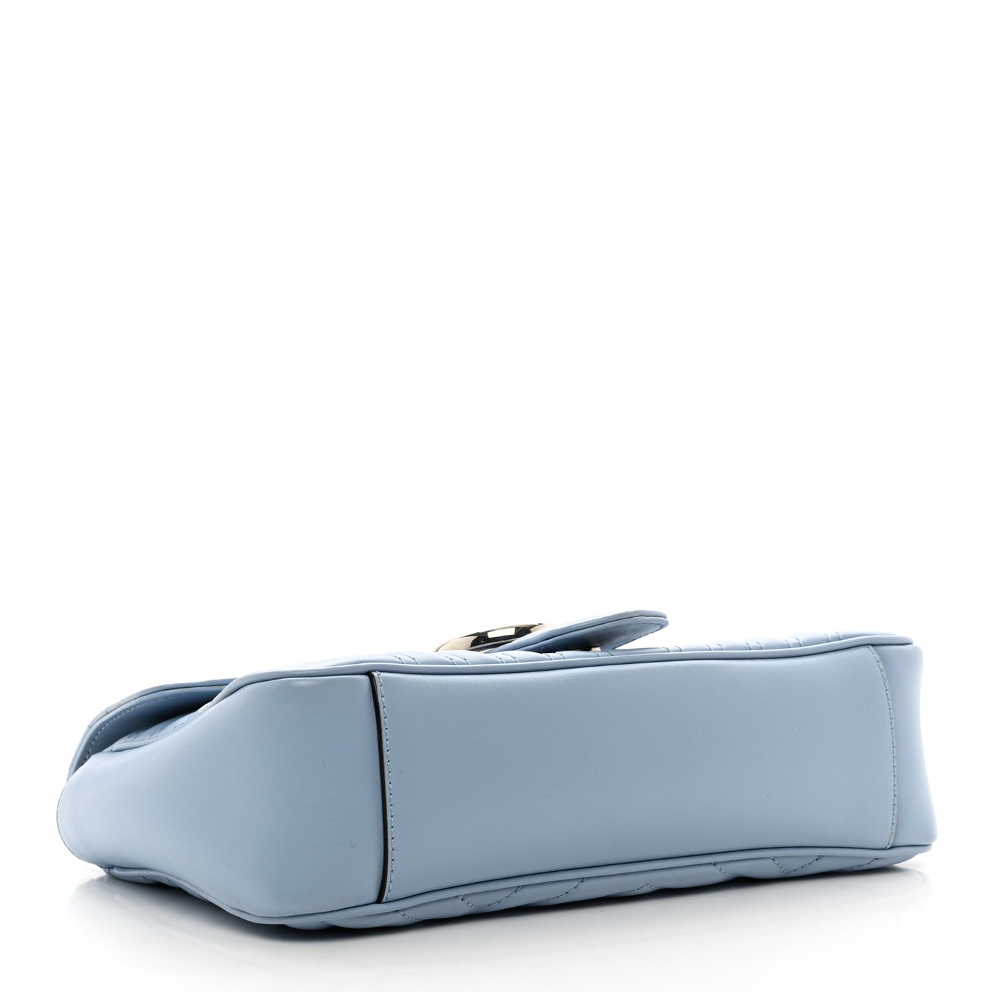 Calfskin Matelasse Small GG Marmont Shoulder Bag Porcelain Light Blue