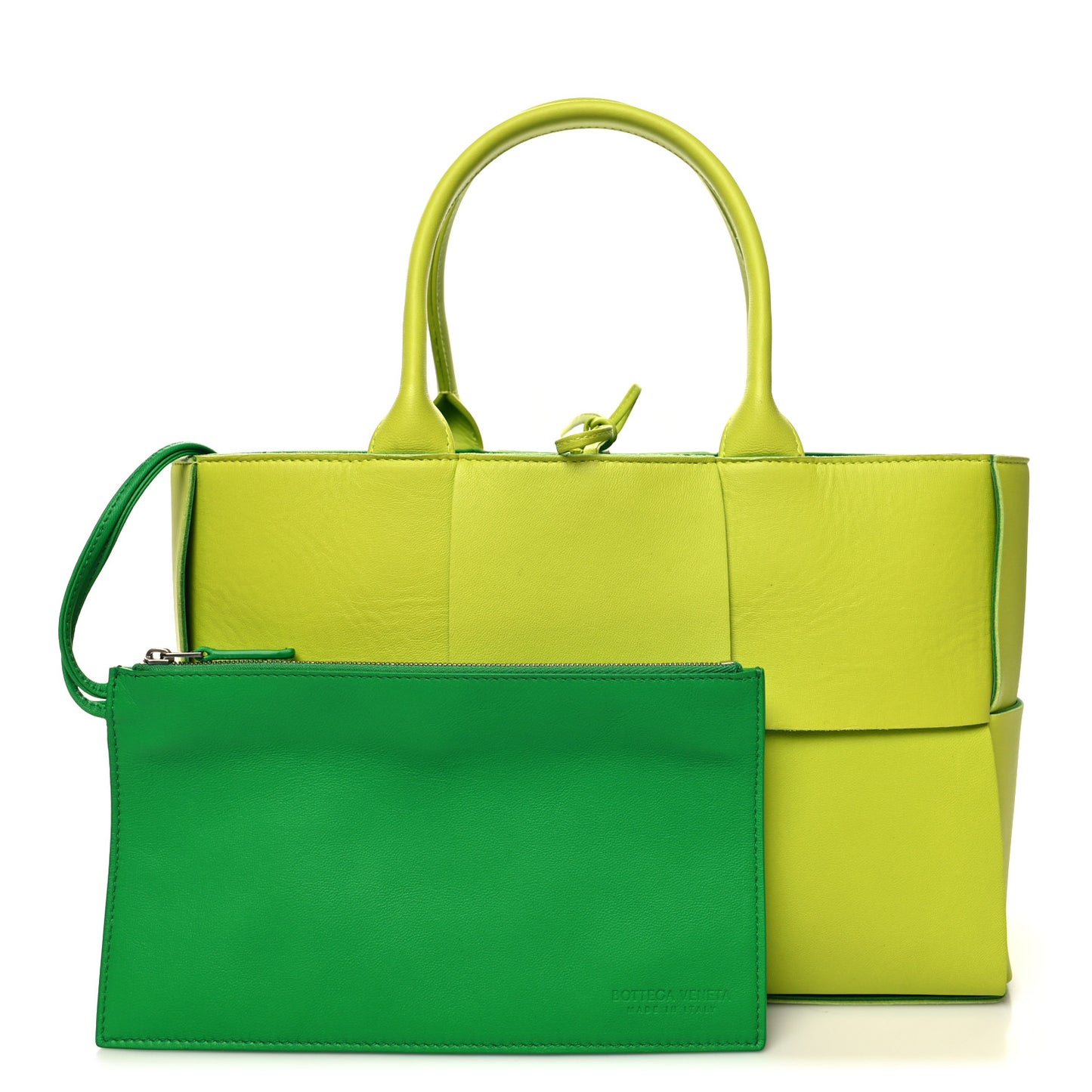 Nappa Maxi Intrecciato Small Arco Tote Acid