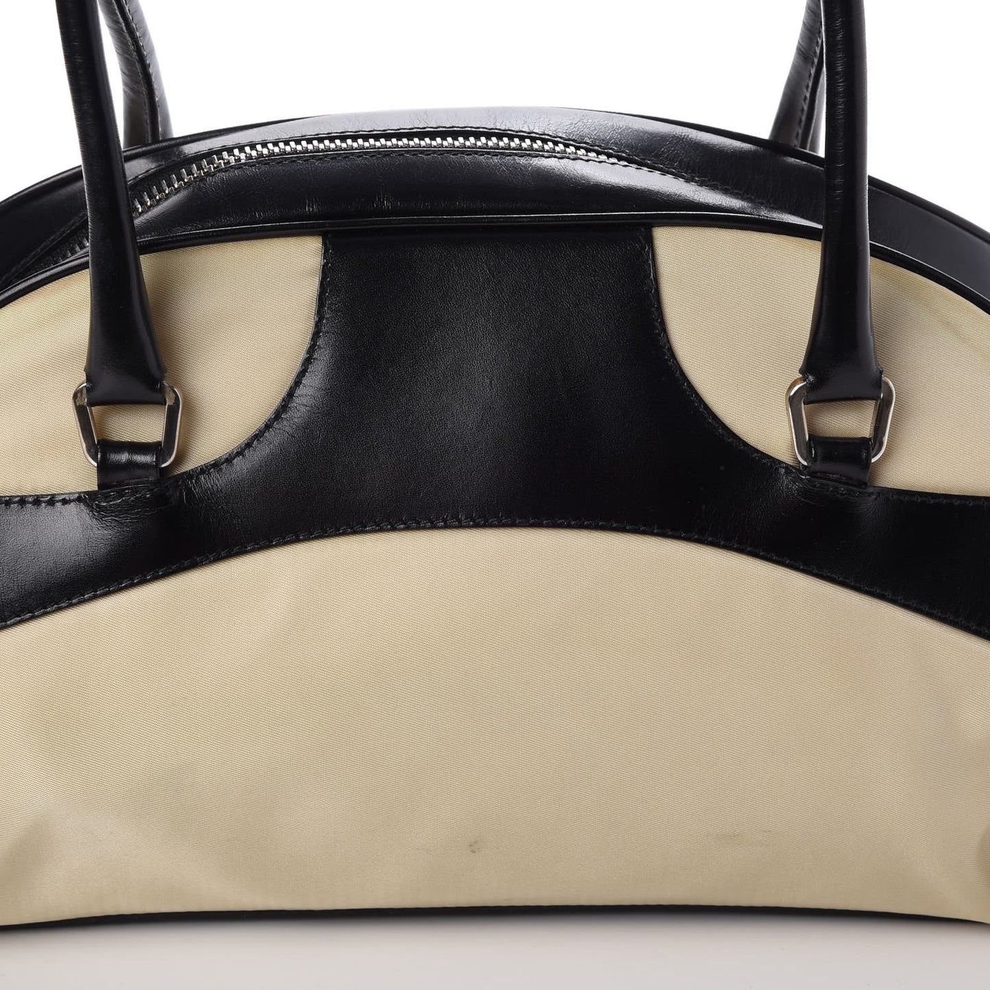 Tessuto Nylon Vitello Small Bowling Bag Black