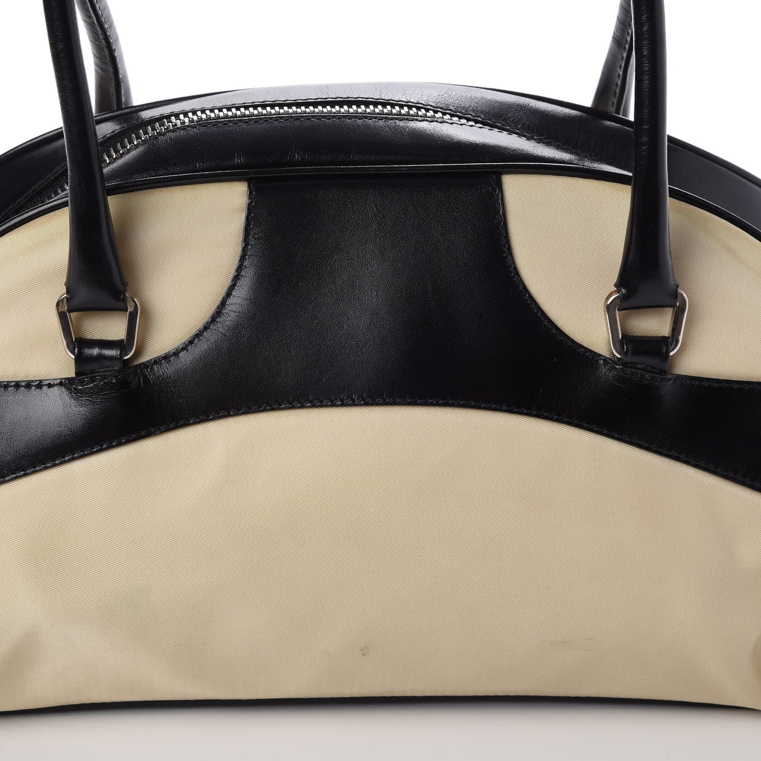 Prada Tessuto Nylon Vitello Small Bowling Bag Black 10 of 19