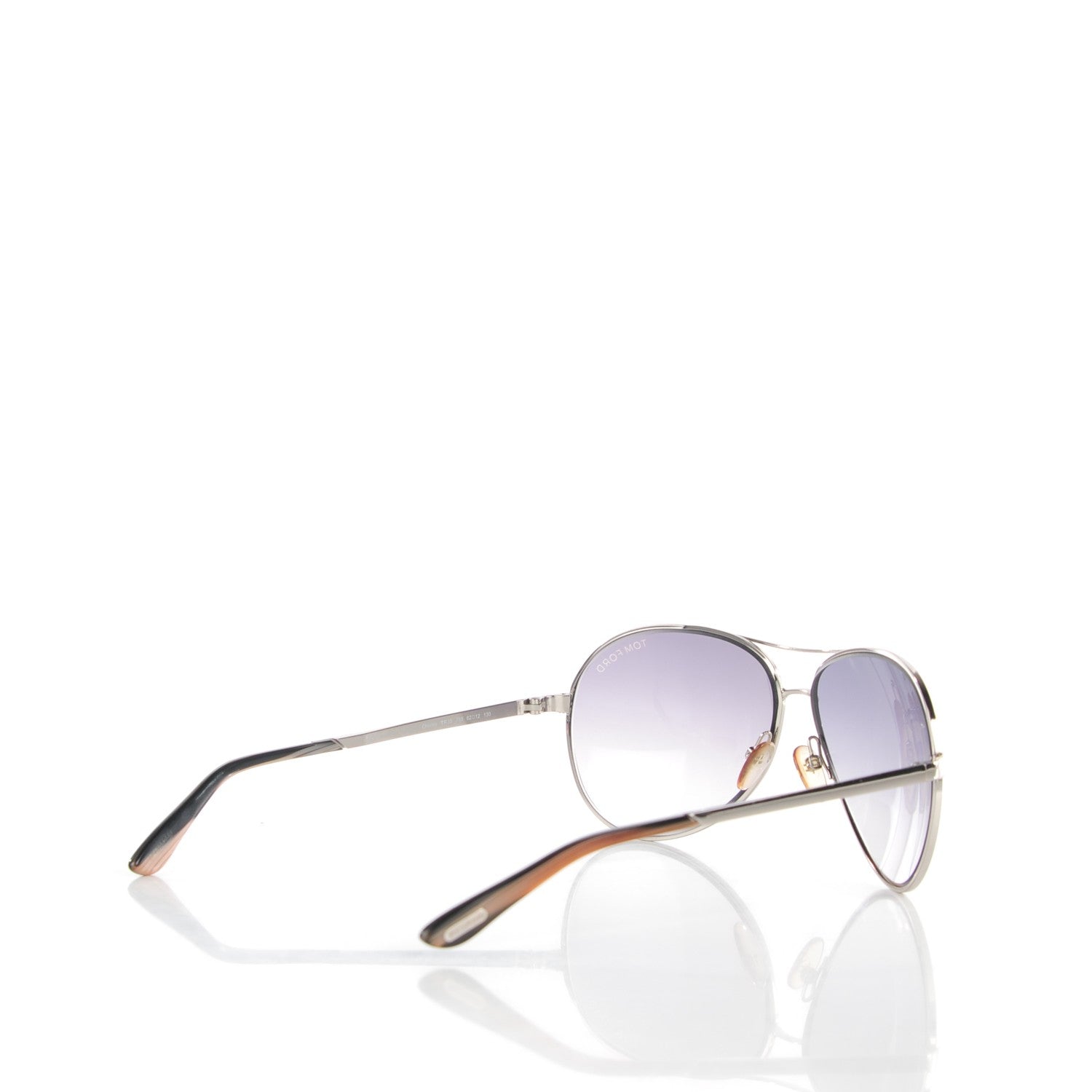 Tom Ford Metal Charles Aviator Sunglasses TF35 Silver 2 of 8