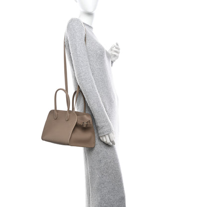 The Row Grained Calfskin Soft Margaux 10 Bag Silk 2 of 9