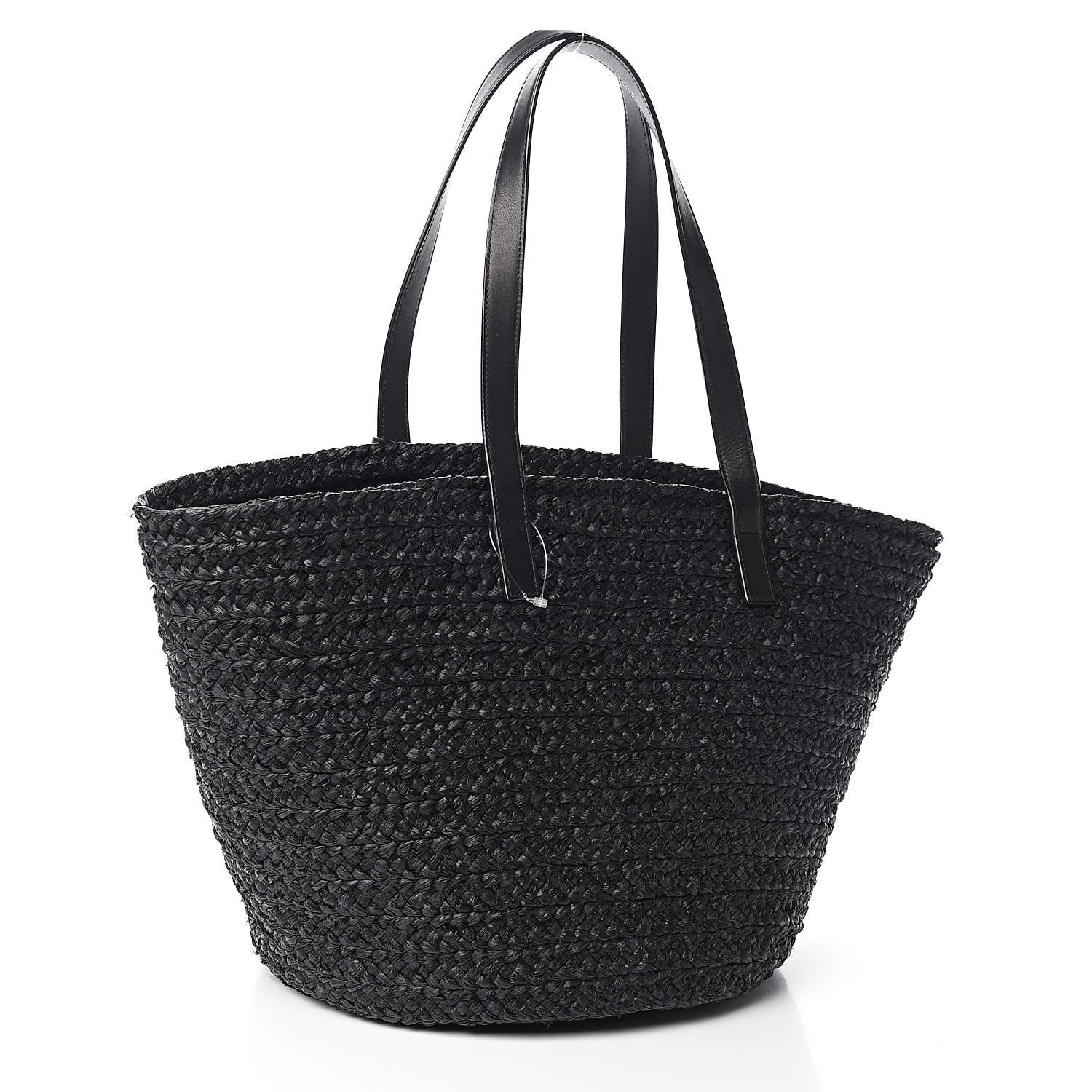Saint Laurent Raffia Medium Panier Bag Black 3 of 9
