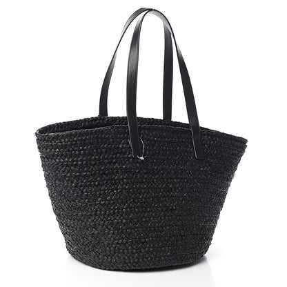 Saint Laurent Raffia Medium Panier Bag Black 3 of 9