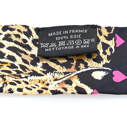 Hermes Silk Jungle Love Love Twilly Black Vert Rose Vif 3 of 3