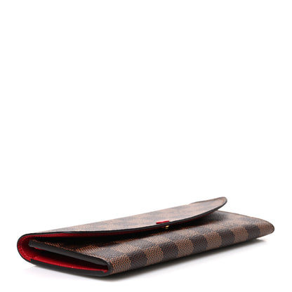 Louis Vuitton Damier Ebene Emilie Wallet Red 4 of 6
