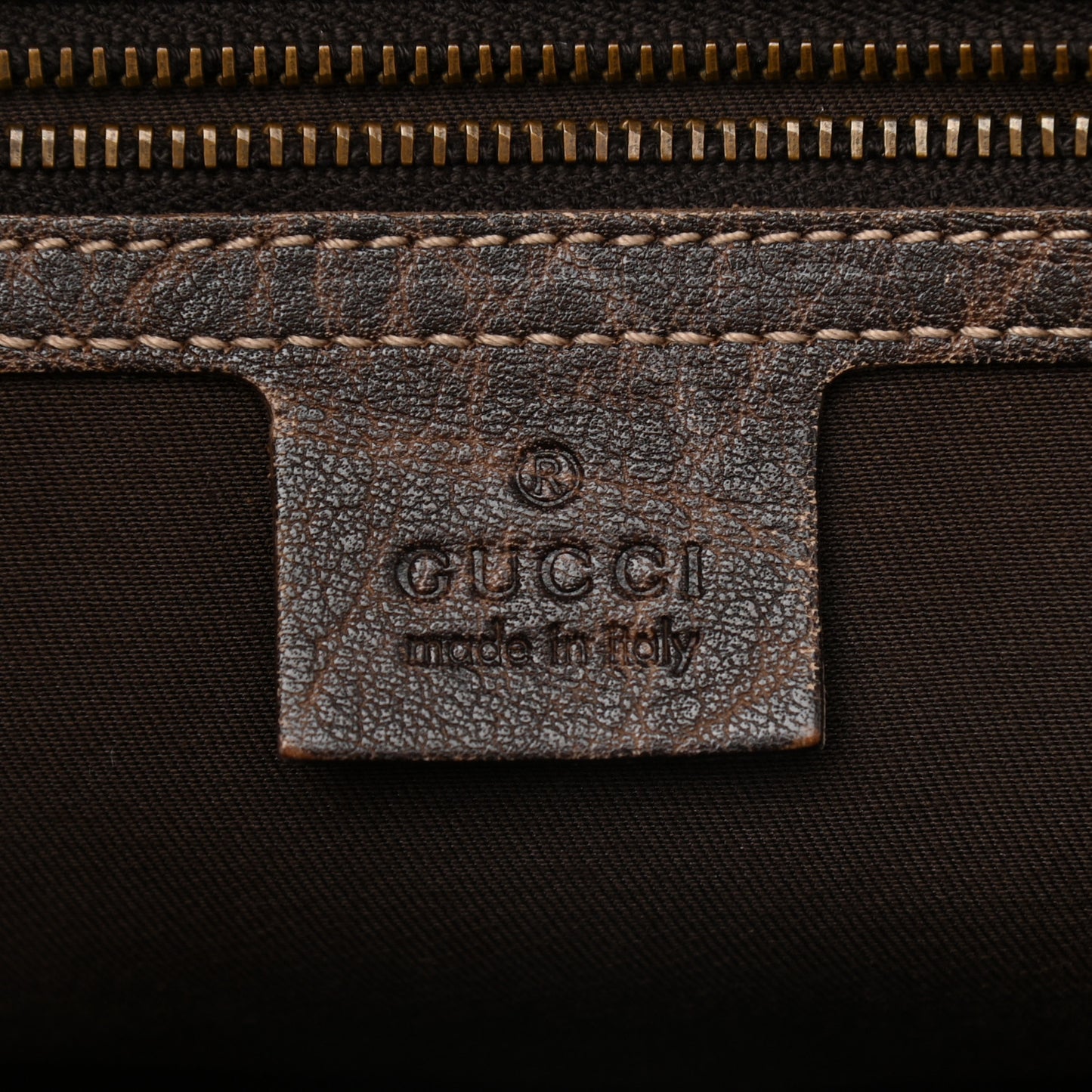 Guccissima Medium New Pelham Shoulder Bag Dark Brown