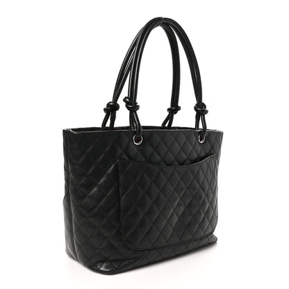 Chanel Calfskin Quilted Large Cambon Tote Black 3 of 11