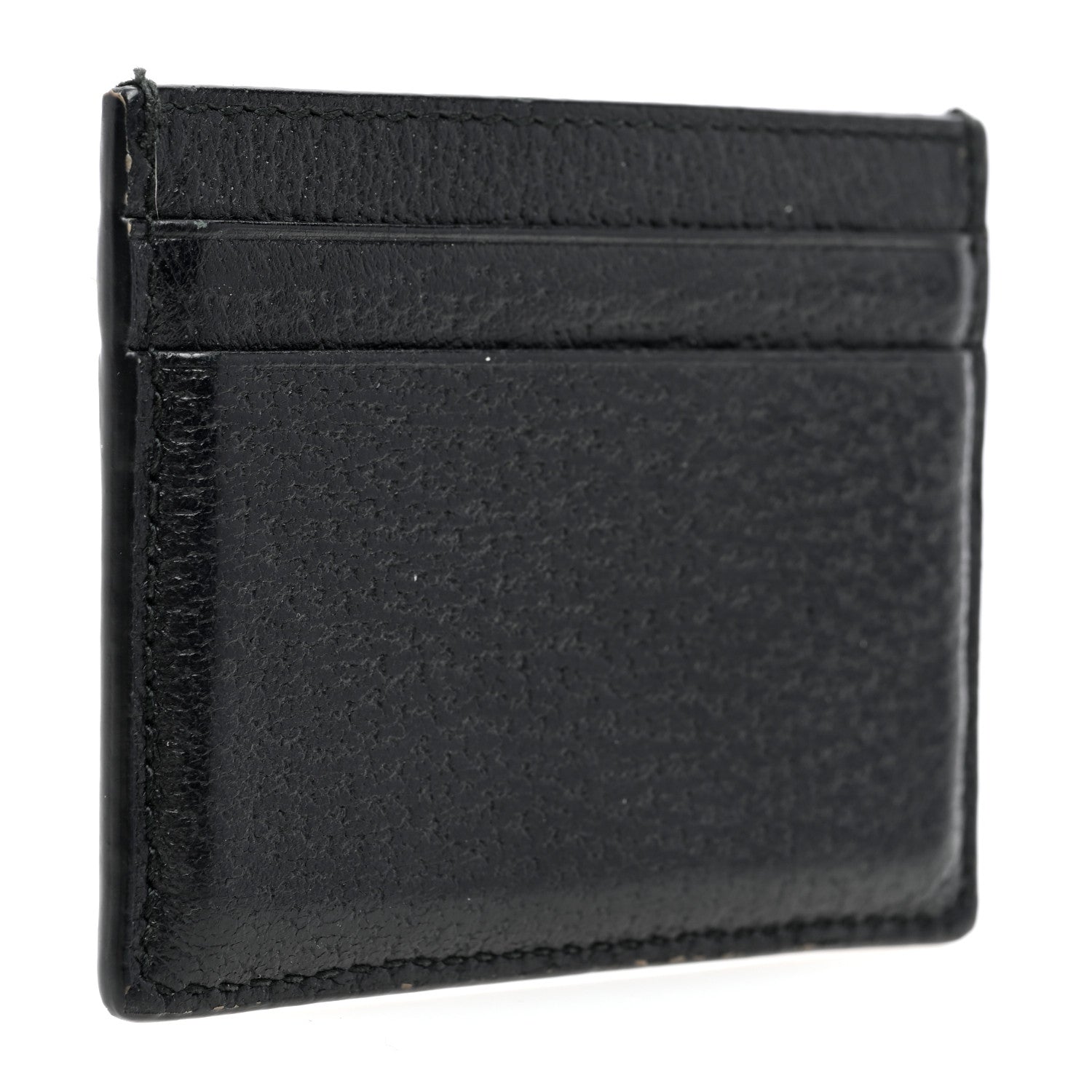 Gucci Pebbled Calfskin Animalier Card Holder Black 3 of 6