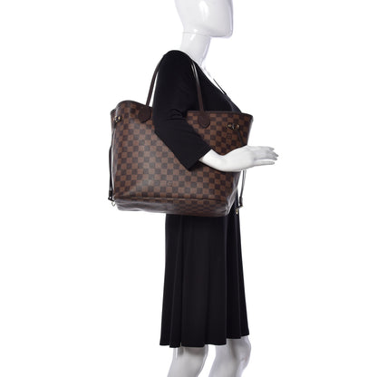 Louis Vuitton Damier Ebene Neo Neverfull MM Rose Ballerine 2 of 8