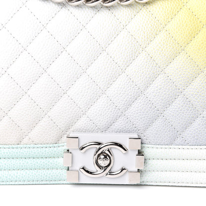 Chanel Caviar Quilted Medium Rainbow Boy Flap Multicolor 8 of 12