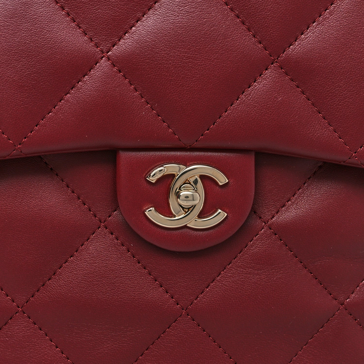Chanel Lambskin Quilted Chain Backpack Burgundy 8 of 10