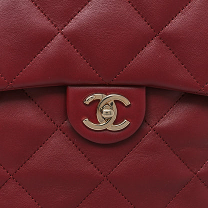 Chanel Lambskin Quilted Chain Backpack Burgundy 8 of 10