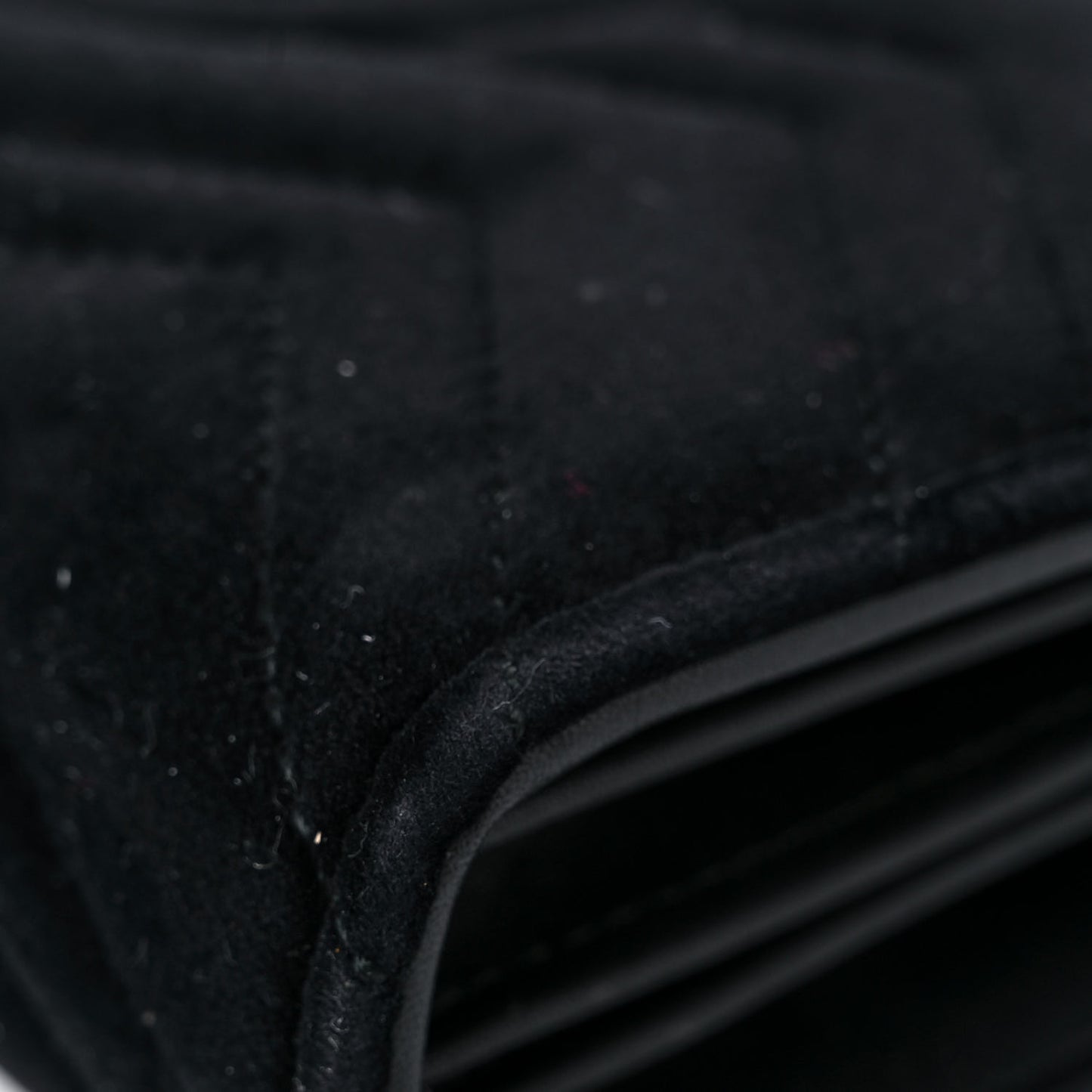 Velvet Matelasse GG Marmont Chain Wallet Black
