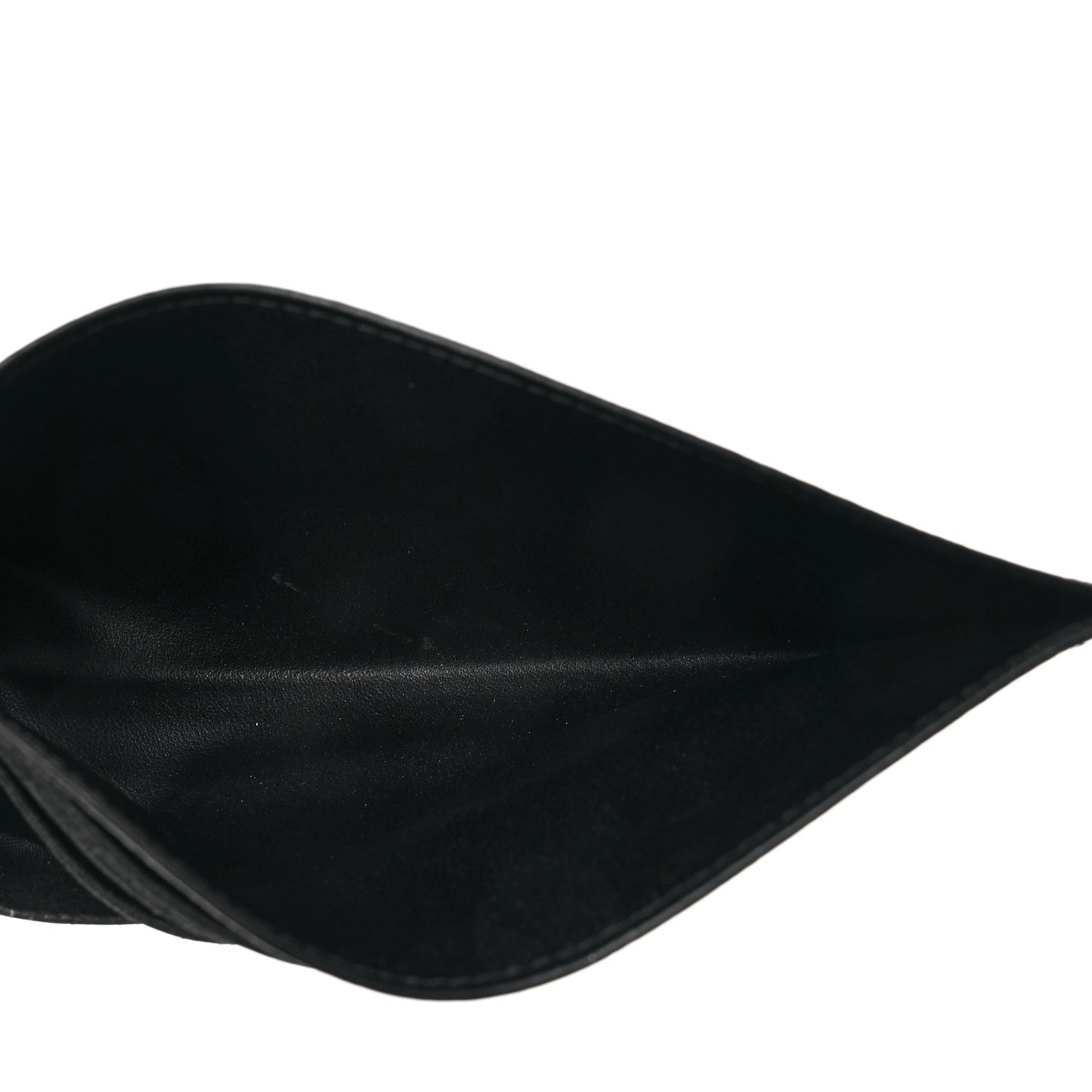 Calfskin Felicie Chain Wallet Card Holder Insert Black