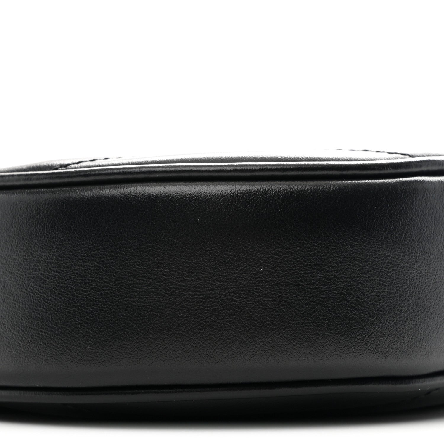 Saint Laurent Calfskin Matelasse Chevron Round Vinyle Camera Bag Black 9 of 11