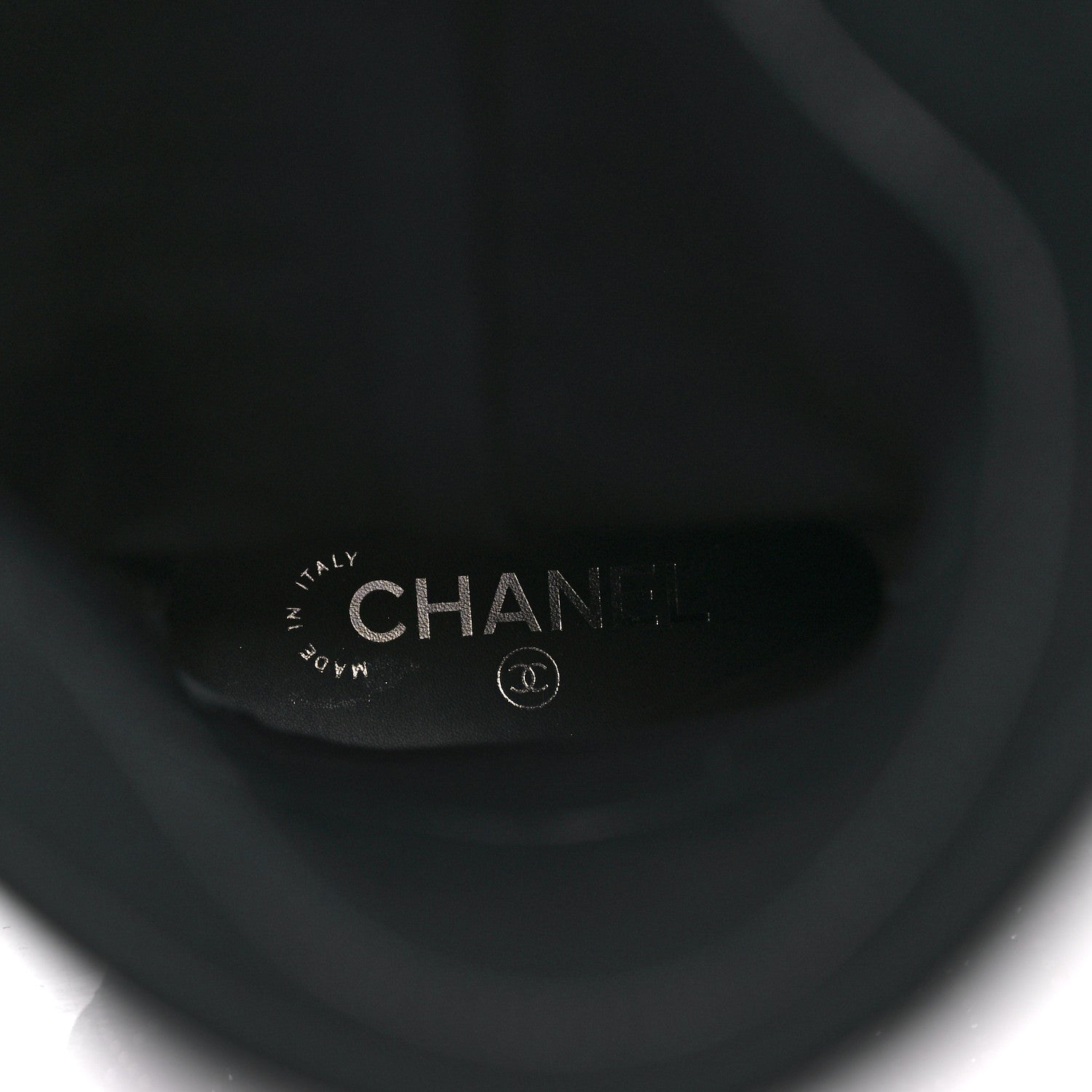 Chanel Kid Suede Strass Knee High Boots 38.5 Black 7 of 10