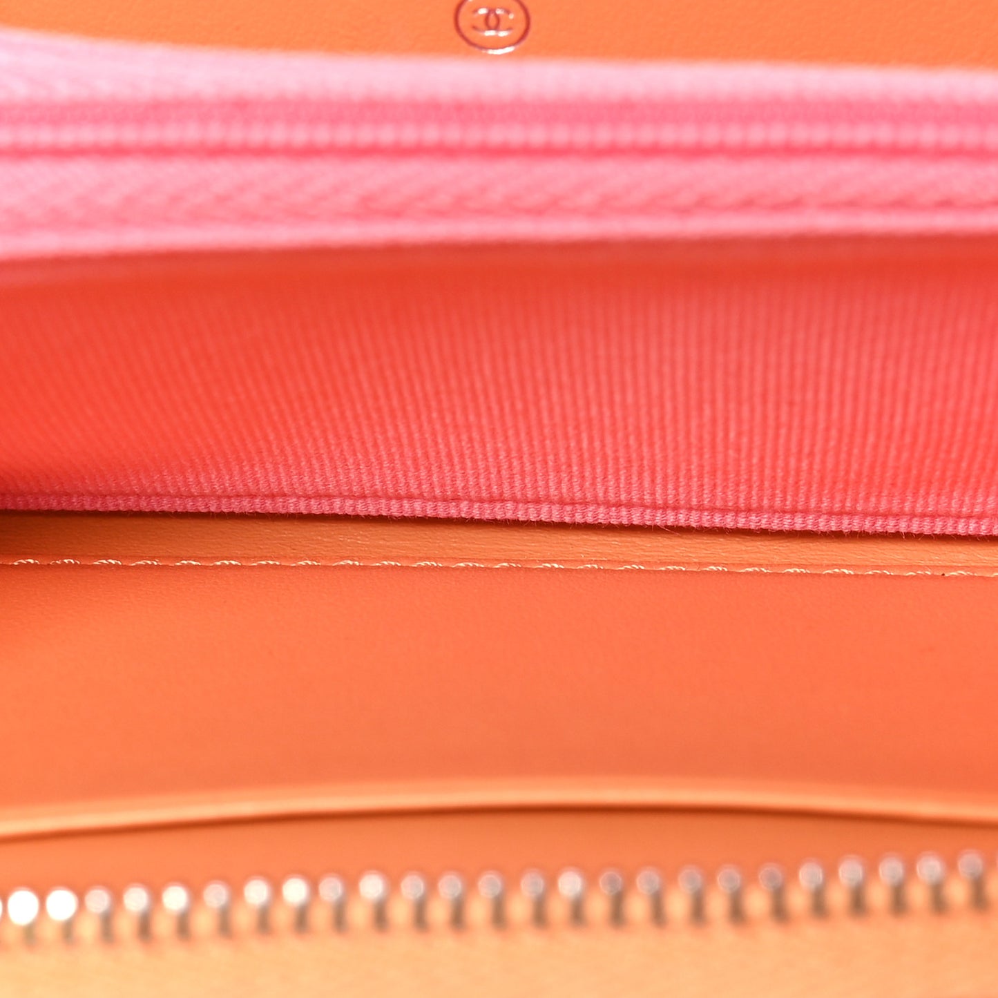 Caviar Flashy CC Zip Card Holder Wallet Orange