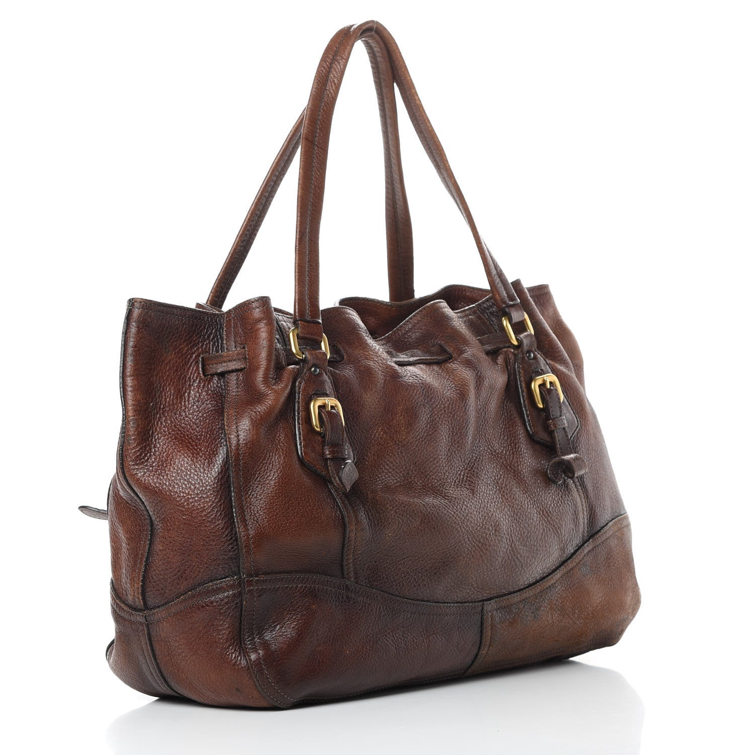 Prada Deerskin Tote Bruciato 3 of 19