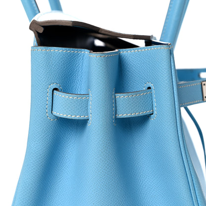 Hermes Epsom Candy Birkin 35 Celeste Mykonos 14 of 32