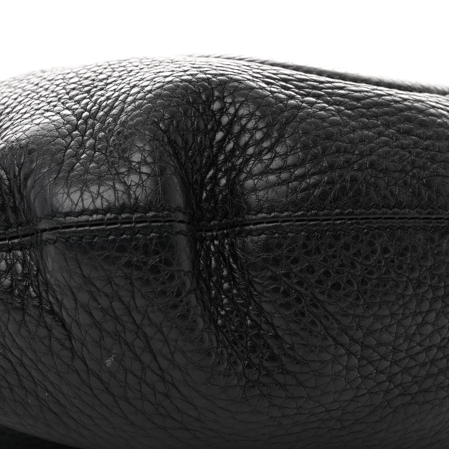 Pebbled Calfskin Small Soho Hobo Black