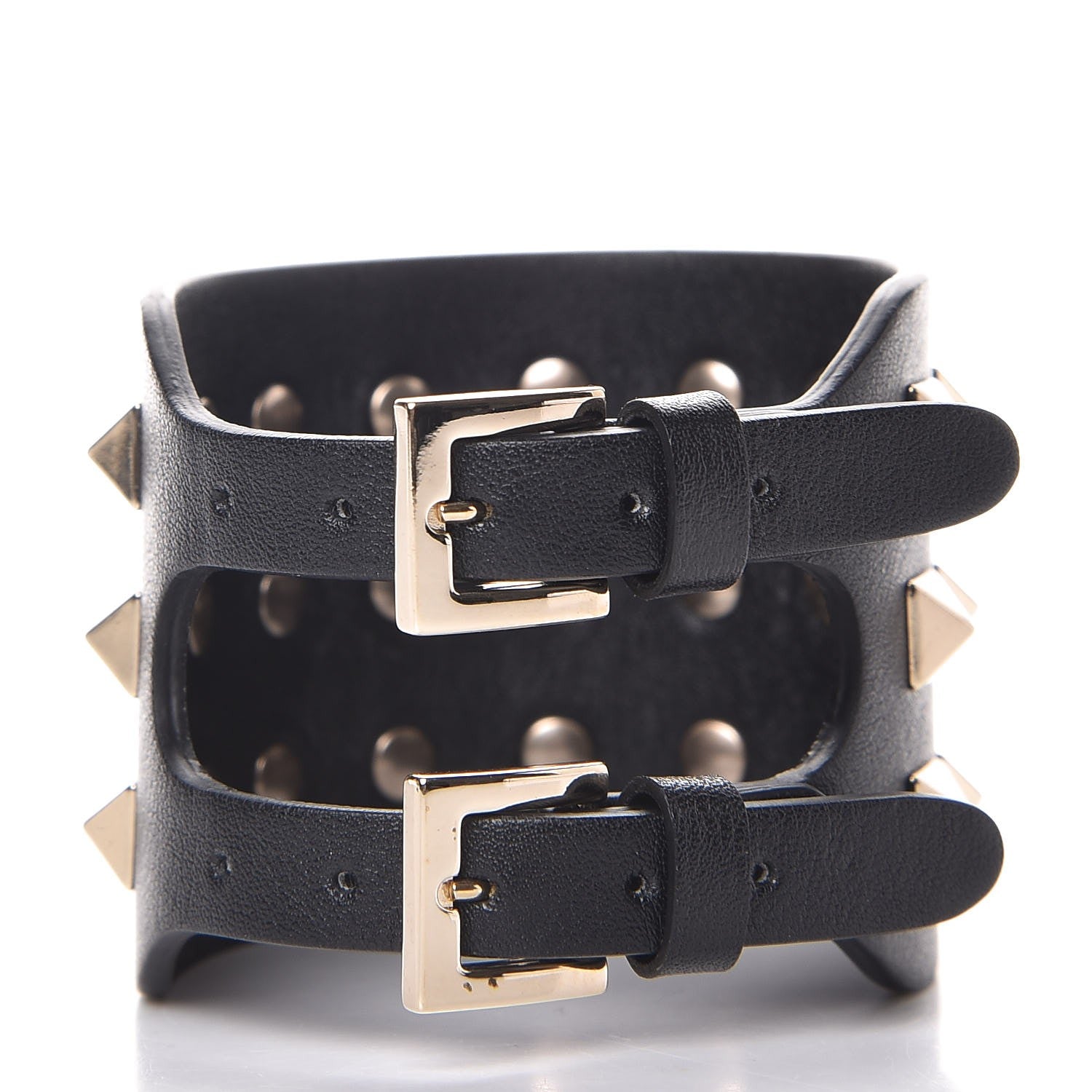 Valentino Garavani Vitello Rockstud Bracelet Black 3 of 7