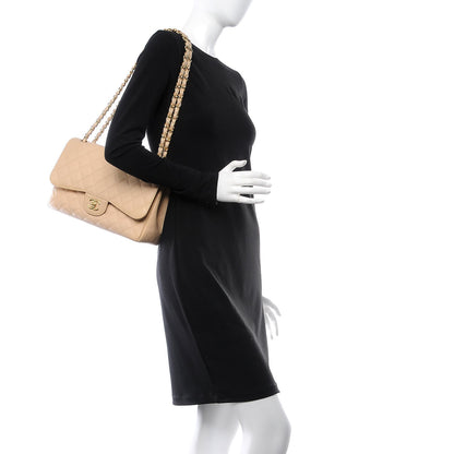 Chanel Caviar Quilted Jumbo Double Flap Beige Clair 2 of 10