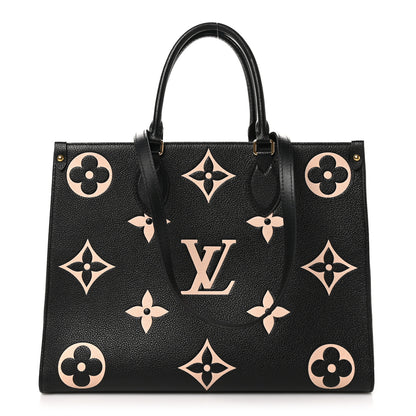 Louis Vuitton Empreinte Monogram Giant Onthego MM Black Beige 1 of 9