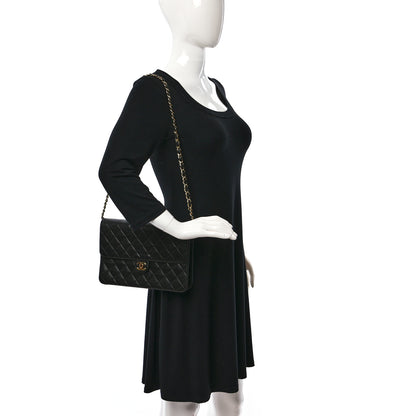 Chanel Lambskin Quilted Medium Single Flap Black 2 of 9