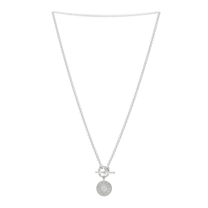 Hermes Sterling Silver Amulettes H Confettis Pendant Necklace 2 of 4