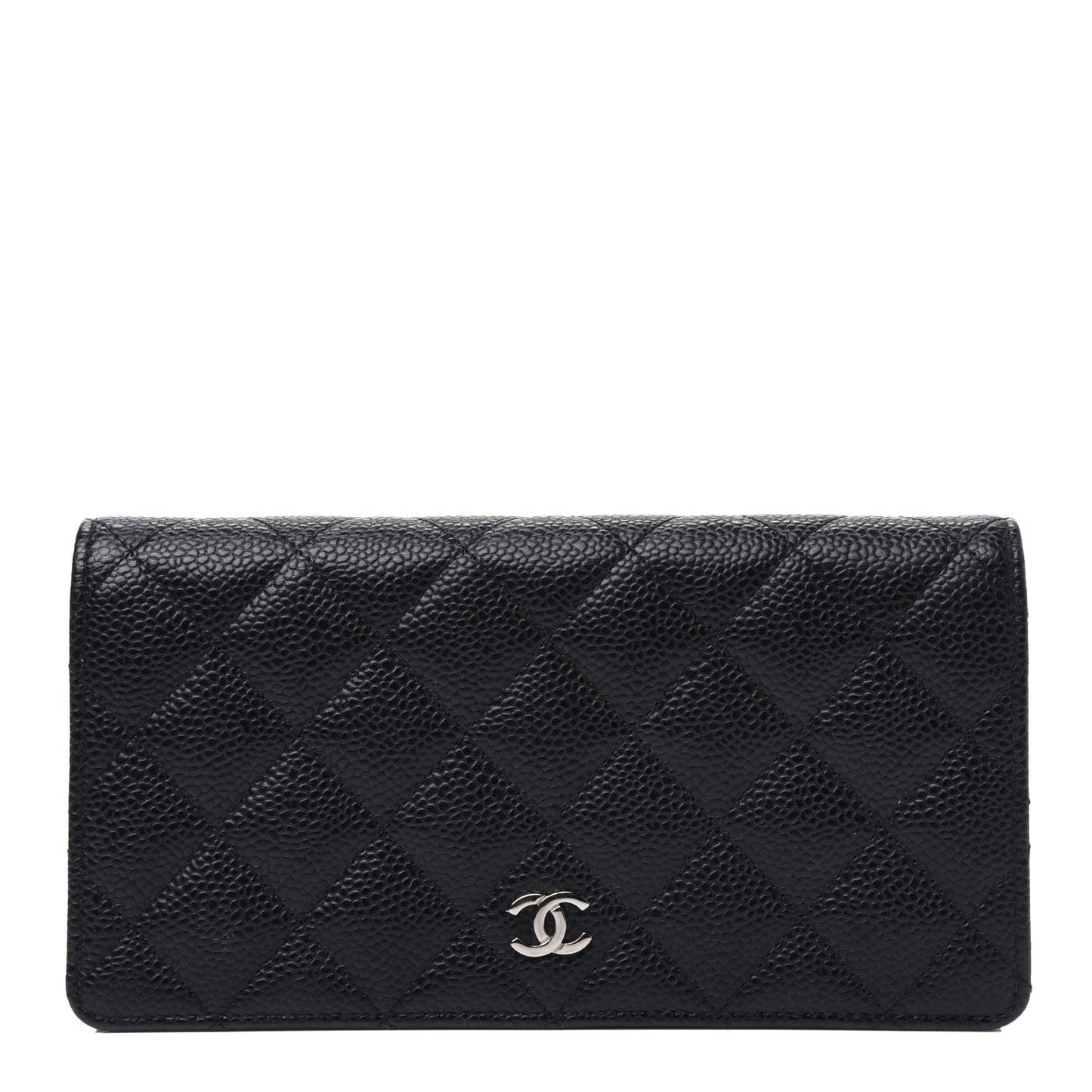 Caviar Quilted Yen Wallet Black
