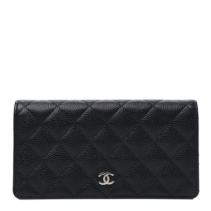 Chanel Caviar Quilted Yen Wallet Black 1 of 19