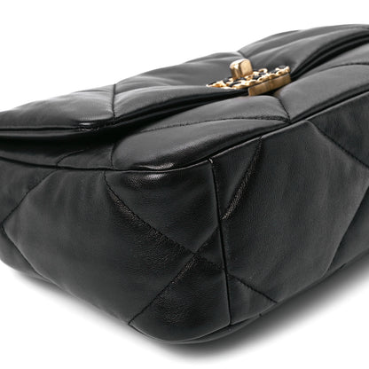 Chanel Lambskin Quilted Medium Chanel 19 Flap Black 10 of 12