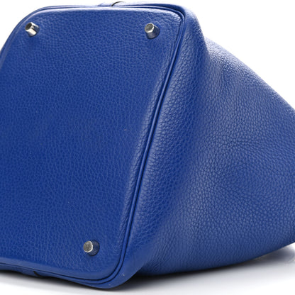 Hermes Taurillon Clemence Picotin Lock 22 MM Bleu Electrique 9 of 9