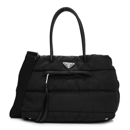 Prada Tessuto Nylon Bomber Tote Black 1 of 9