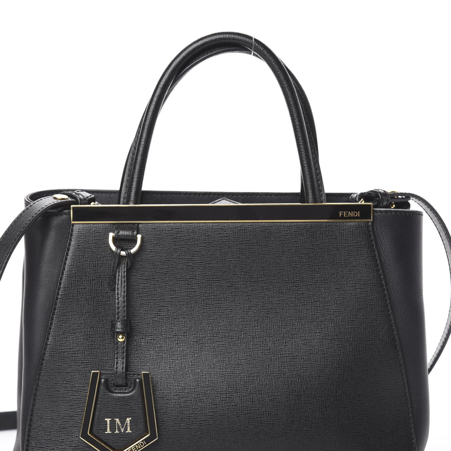 Fendi Vitello Elite Petite 2Jours Tote Black 6 of 8