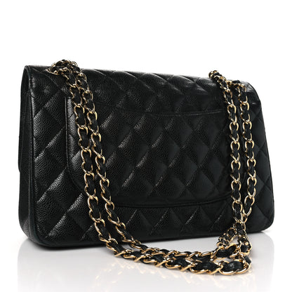 Chanel Caviar Quilted Jumbo Double Flap Black 3 of 12