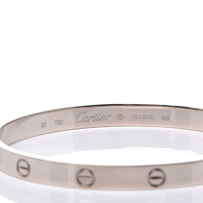 Cartier 18K White Gold LOVE Bracelet 20 5 of 6