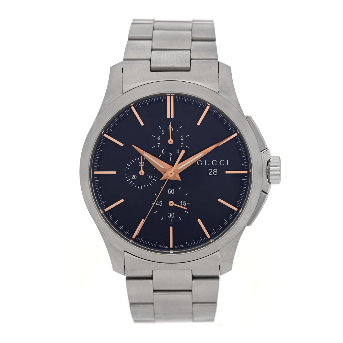 Stainless Steel 44mm G-Timeless Chronograph Quartz Watch Black