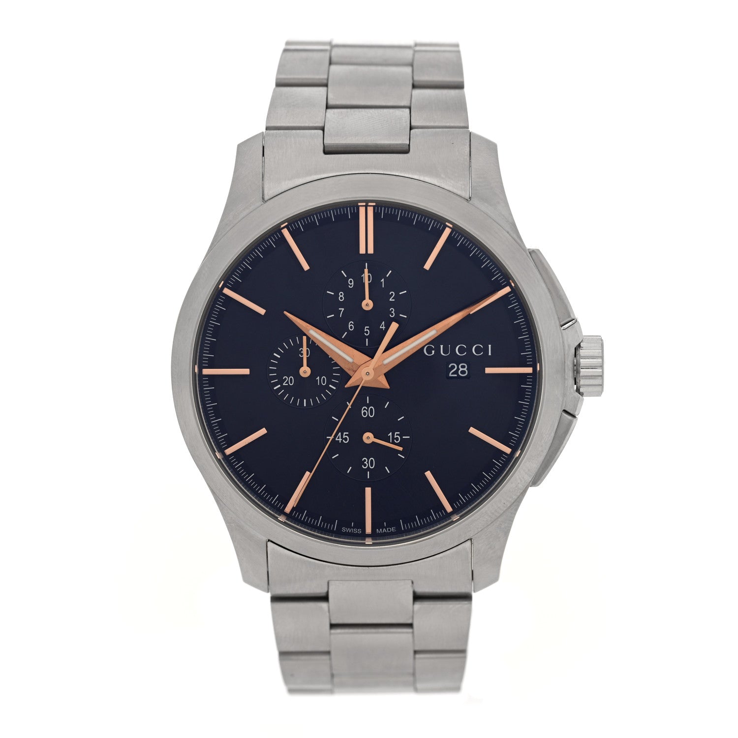 Gucci Stainless Steel 44mm G-Timeless Chronograph Quartz Watch Black 1 of 5