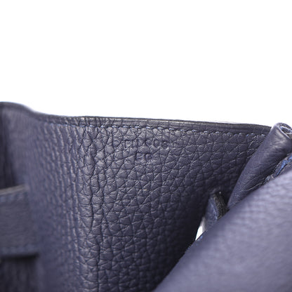 Hermes Togo Todoo Feutre HAC Birkin 40 Gris Clair Bleu Nuit 24 of 32