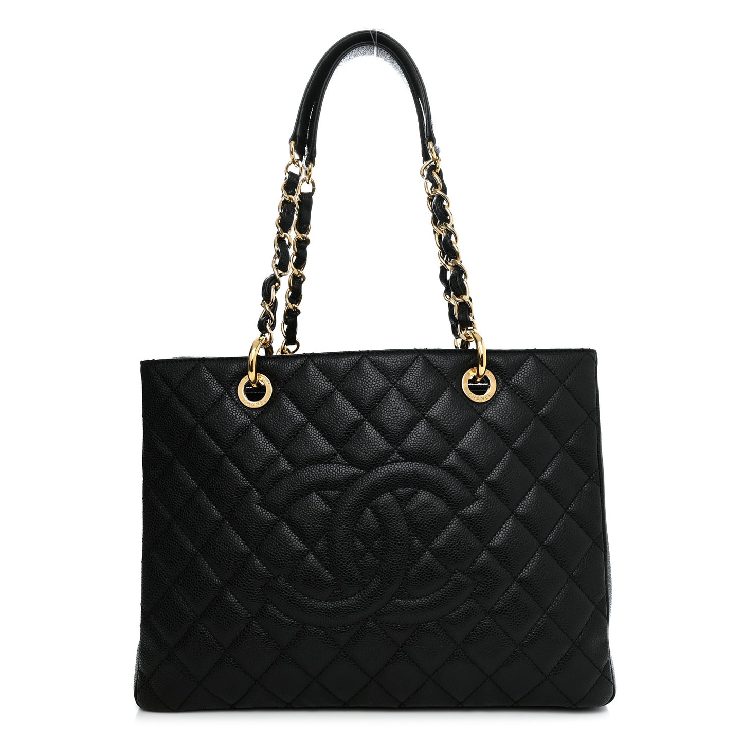 Caviar Quilted Grand Shopping Tote GST Black
