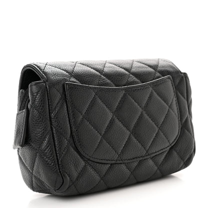 Chanel Caviar Quilted Flap Cosmetic Case Black 2 of 10