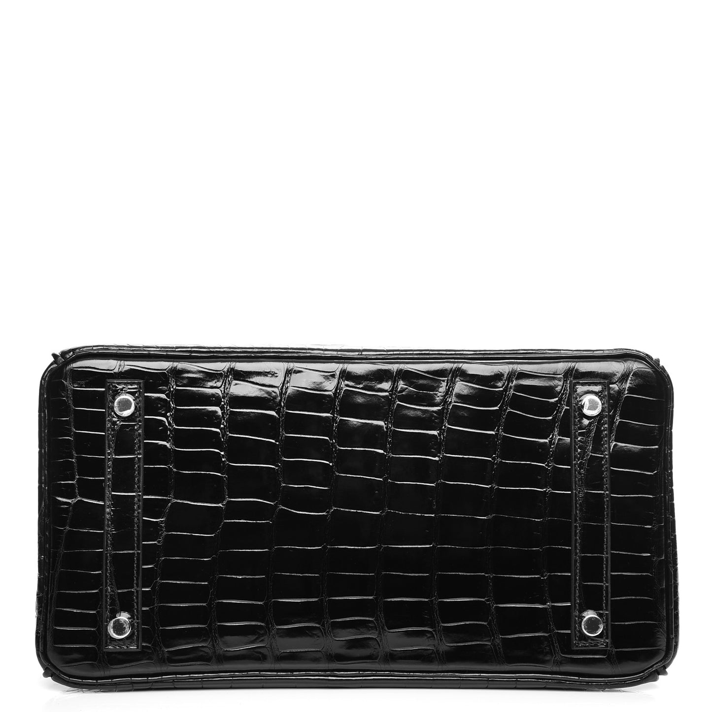 Shiny Porosus Crocodile Birkin 30 Black