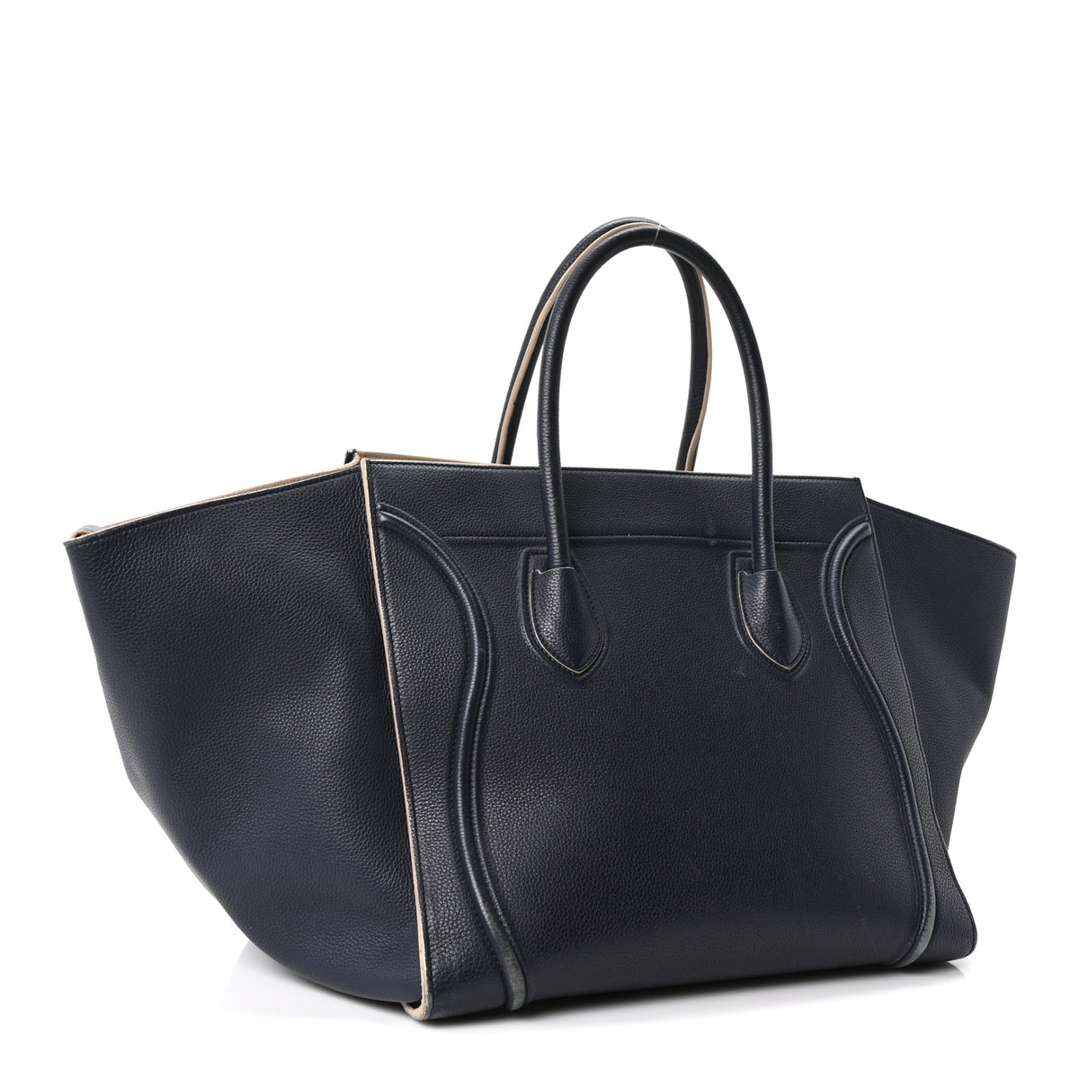 Baby Grained Calfskin Medium Phantom Luggage Navy