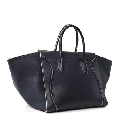 Celine Baby Grained Calfskin Medium Phantom Luggage Navy 2 of 9