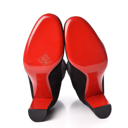 Christian Louboutin Veau Velours Stretch Gena 85 Bootie 36 Black 8 of 9