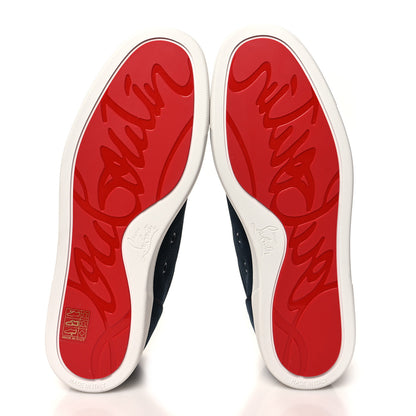 Christian Louboutin Nubuck Mens Louis Junior Orlato Flat Sneakers 42 42 Marine 5 of 9