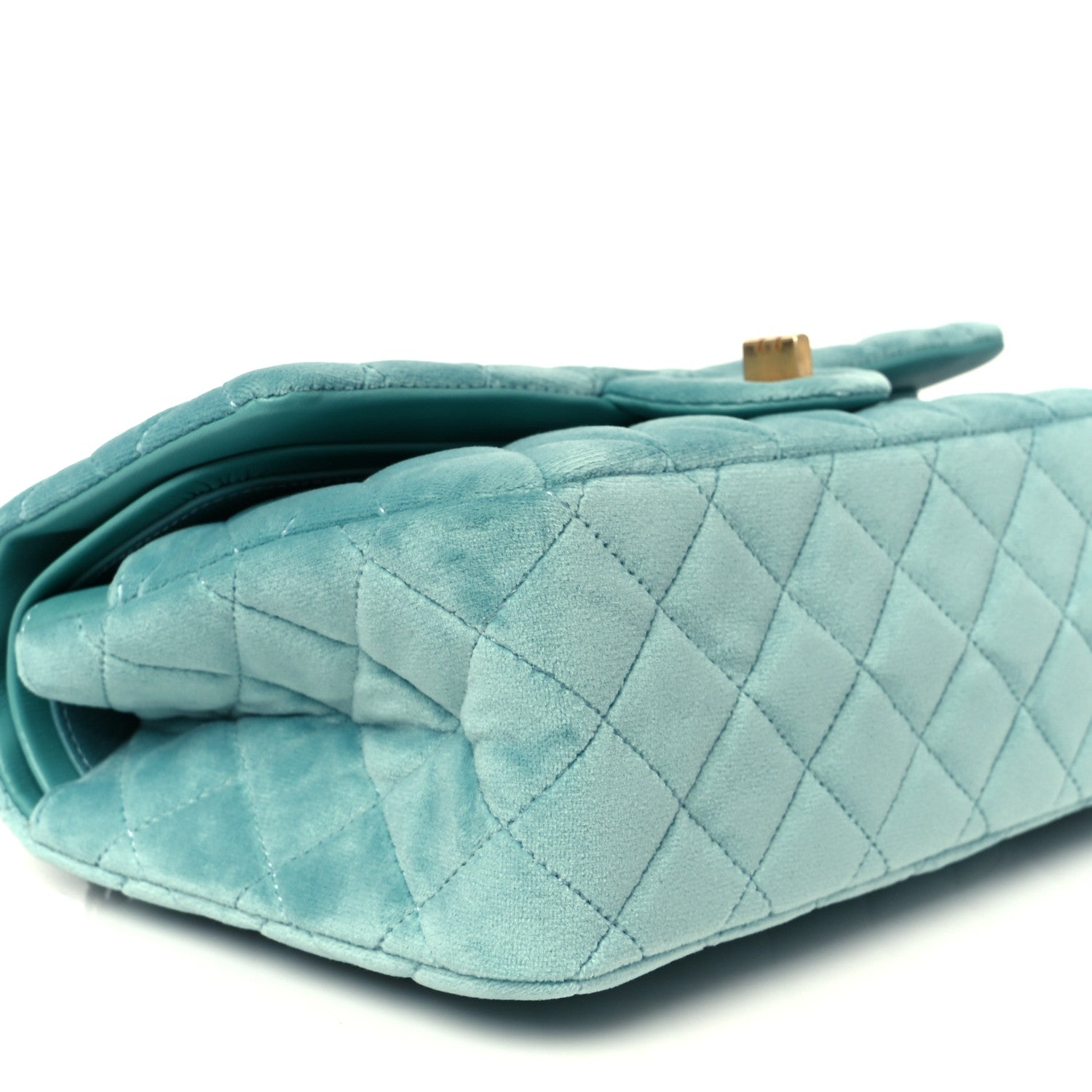 Chanel Velvet Quilted 2.55 Reissue 225 Flap Light Blue 9 of 11