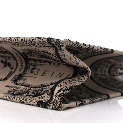 Christian Dior Canvas Embroidered Medium Plan De Paris Book Tote Beige Multi 9 of 9